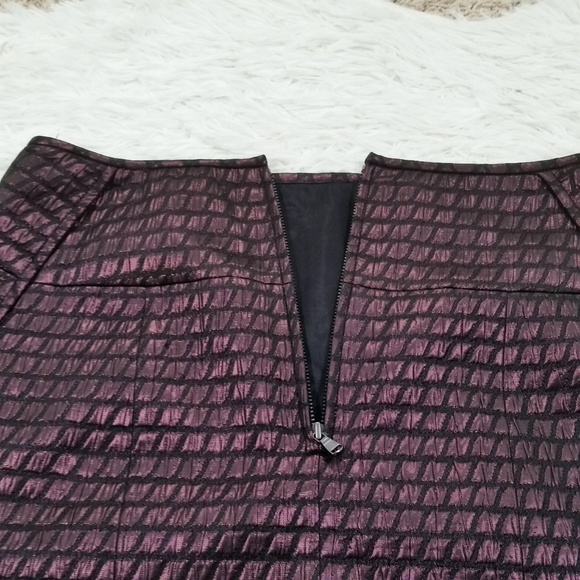 Tibi Quilted Lurex Metallic Jacquard Miniskirt 118 - Picture 5 of 8